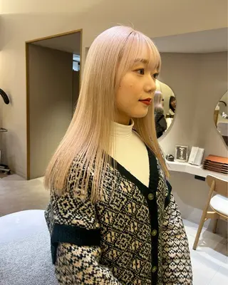 ミディアム カラー yiye青山店所属・無料カットモデル /yuukaのヘアスタイル