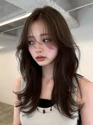 セミロング sasa ササのヘアスタイル