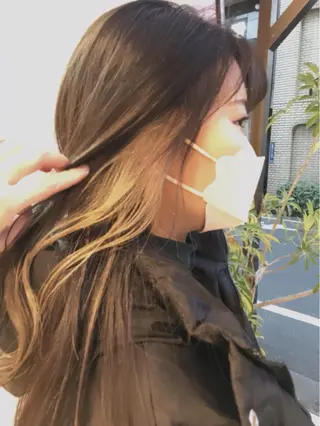 ロング カラー ri saのヘアスタイル