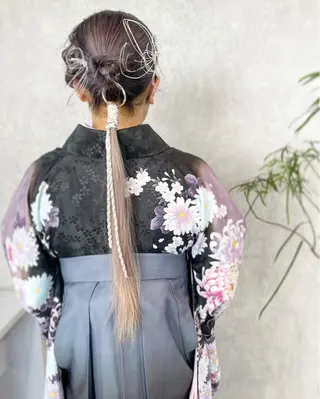 ミディアム ヘアアレンジ 佐藤 奈佳子 サトウ ナカコのヘアスタイル