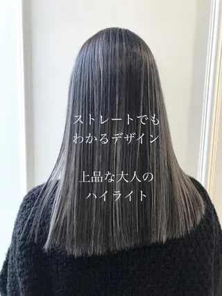 セミロング カラー レイヤー⭐️カラー ⭐️平川雅史のヘアスタイル