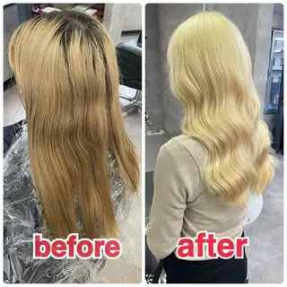 ロング カラー ハイトーンエクステ 🎩カズキ🎩のヘアスタイル