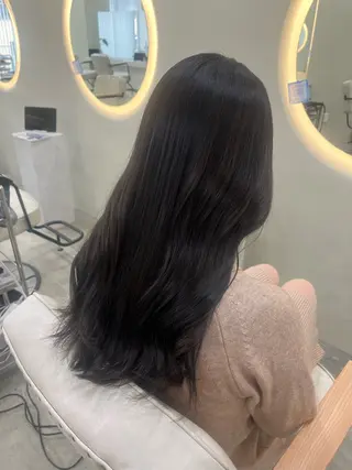 ロング カラー uni/haruhi ☀️透明感カラーのヘアスタイル