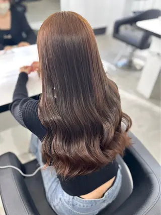 カラー 韓国うる艶ベージュ 🤎まなかのヘアスタイル