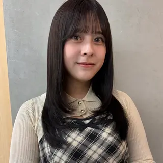 セミロング 韓国レイヤー/暖色 カラー/KOTONEのヘアスタイル