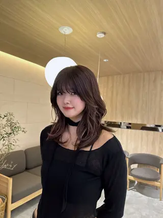 セミロング 大島 希美のヘアスタイル