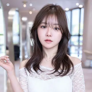 ミディアム カラー 渋谷/韓国レイヤー/ 艶カラー/nanoのヘアスタイル