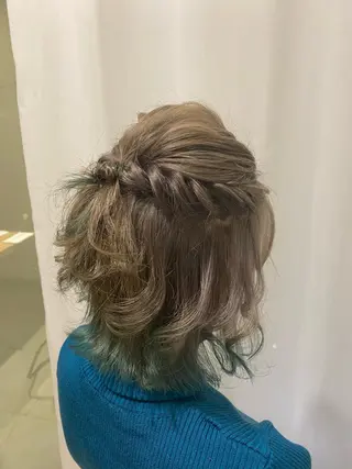 ミディアム カラー ヘアアレンジ 田中 アキオのヘアスタイル
