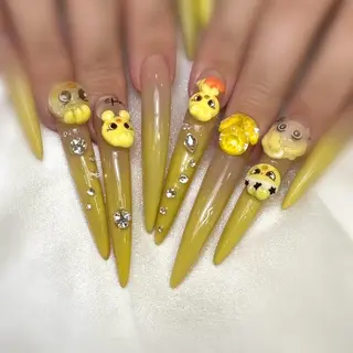 ネイル Toyale長さだし パラジェルフィルインのネイルデザイン