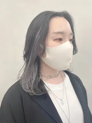セミロング カラー 🦋レイヤーカット ミドリカワ🦋のヘアスタイル