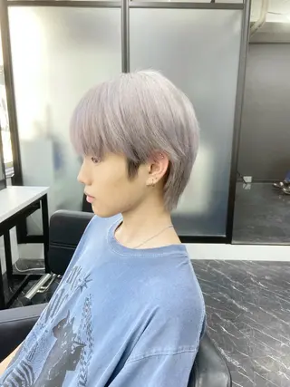 ショート カラー メンズ ミルボンAujua認定サロン Ria  OSAKA 梅田所属・メンズ特化/ マンツーマン/Ryuのヘアスタイル