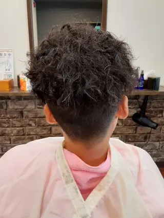 ショート メンズ パーマ ルシア美容室|岸和田 《メンズ歓迎!》山﨑のヘアスタイル