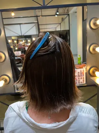 ミディアム カラー 髪質改善ストレート Kantaのヘアスタイル