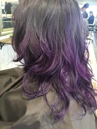 セミロング カラー 山田 義人のヘアスタイル