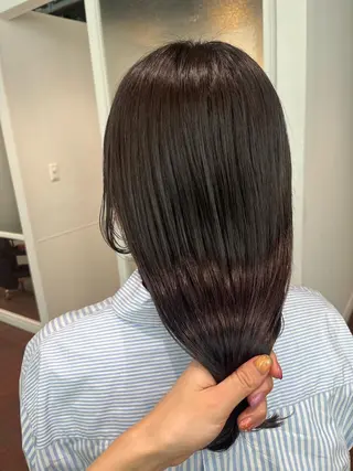 ミディアム カラー マンツーマン 縮毛矯正/マユコのヘアスタイル