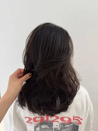 セミロング rina/無料 レイヤーカット/上野のヘアスタイル