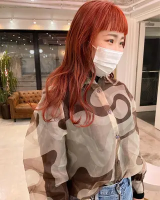 ミディアム カラー パーマ ヘアアレンジ 💖美髪矯正💖 辻未侑のヘアスタイル