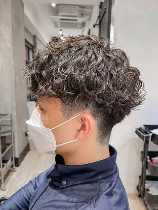 ショート パーマ メンズ amie高崎所属・高崎メンズパーマ 髪質改善TAKEのヘアスタイル