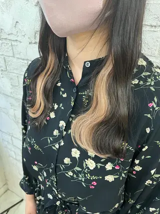 セミロング エクステ＆艶カラー 🎀YURINA🎀のヘアスタイル