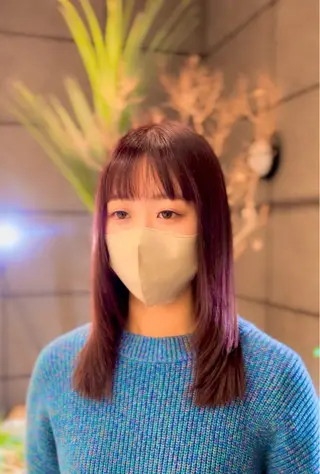 セミロング カラー 艶髪透明感🫧/ひか カットモデル募集✂︎のヘアスタイル