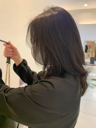 ミディアム 似合わせカラー/艶 髪質改善/ヨシザキのヘアスタイル