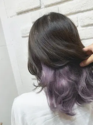 ミディアム カラー メンズパーマ 本多のヘアスタイル