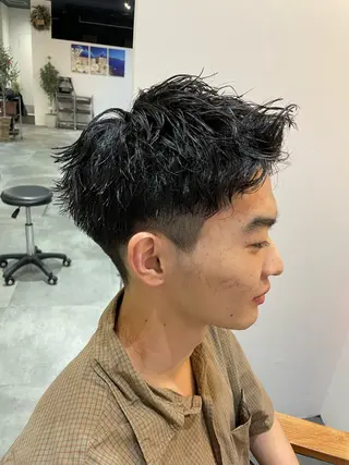 ショート パーマ ヘアアレンジ メンズ 🔥メンズ特化🔥 木村 祐太のヘアスタイル