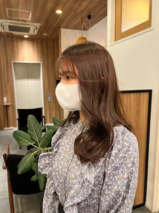 ミディアム カラー トーンアップ🦢 ユメのヘアスタイル
