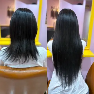 ミディアム チビ編み込みエクステ どぅ〜す/YUIのヘアスタイル