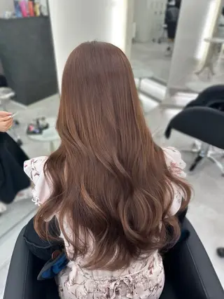 ロング なんば/透明感カラー 韓国ヘア/田之上千尋のヘアスタイル