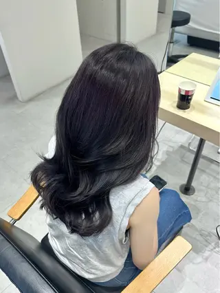 セミロング カラー Rei /透明感×韓国ヘアのヘアスタイル