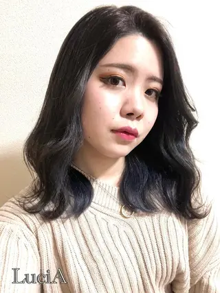 ロング カラー ヘアアレンジ LuciA/エクステ カラーのヘアスタイル