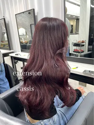 ロング カラー エクステ🩵ブリーチ 韓国ヘア🩵KAEのヘアスタイル