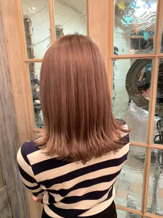 ミディアム カラー 森 早希絵のヘアスタイル