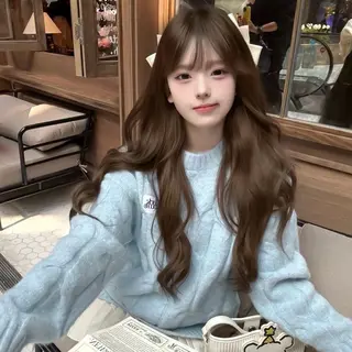 セミロング 艶髪カラー/レイヤ ー支持No.1renのヘアスタイル