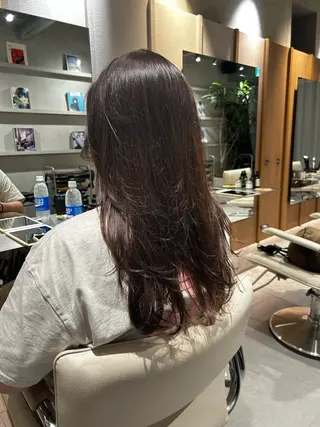 セミロング カラー 艶感/ナチュラル 🌿マアヤのヘアスタイル