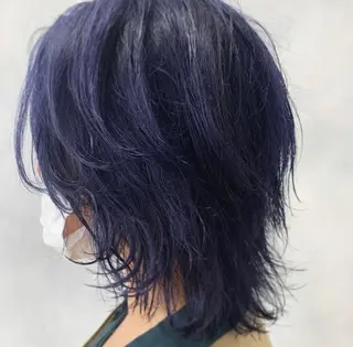 ミディアム カラー パーマ ヘアアレンジ メンズ キッズ ネイル マツエク・マツパ nameless髪質 改善ブリーチ心斎橋のヘアスタイル