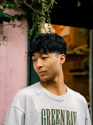 ショート カラー パーマ メンズ 🔗メンズサロン🔗 Kieのヘアスタイル