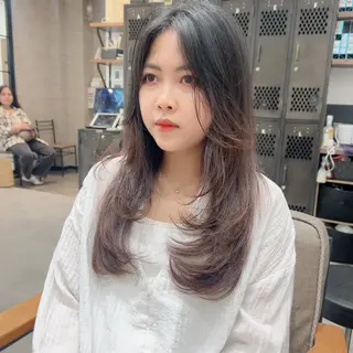 ロング レイヤー/韓国/ ハッシュ/高田翼のヘアスタイル