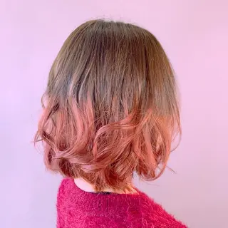 ミディアム カラー 福森 みずきのヘアスタイル