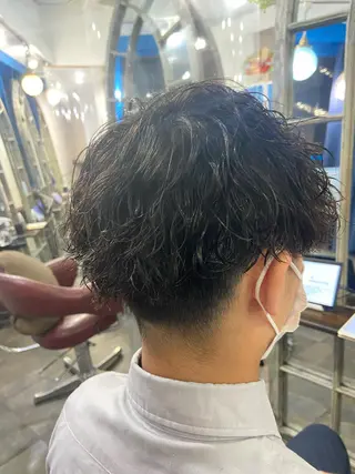 ショート パーマ メンズ カットパーマ✂️ 小坂田玲亜のヘアスタイル
