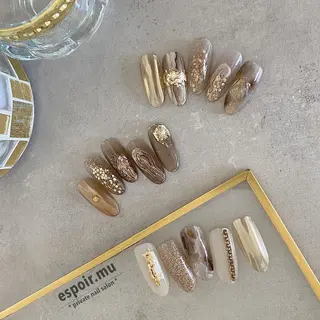 ロング ネイル espoir. muのネイルデザイン