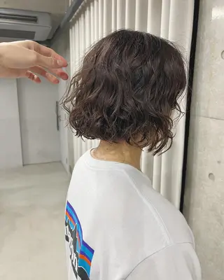 パーマ ボブパーマコテ巻き風 パーマNo1深江秀平のヘアスタイル