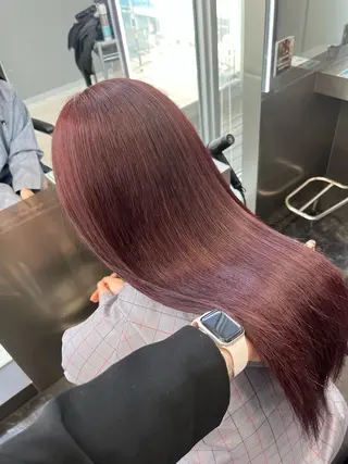 セミロング カラー ヘアアレンジ ハイトーン/透明感 髪質改善/rinaのヘアスタイル