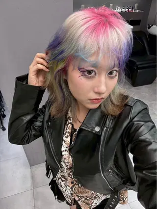 ミディアム カラー 名古屋／デザイン／ ブリーチ/松井亮磨のヘアスタイル