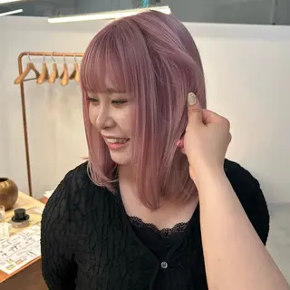 ミディアム カラー PAUSE所属・ひな🐥 ボブ/ハイトーン🫧のヘアスタイル