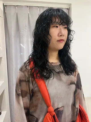 セミロング パーマ 松村 澪里のヘアスタイル