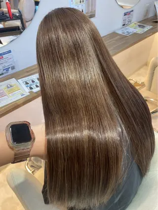 ロング 🖤みらい🖤縮毛/ ブリーチモデル募集のヘアスタイル