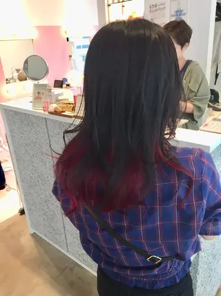 セミロング 所渉/韓国レイヤー /ウルフカットのヘアスタイル