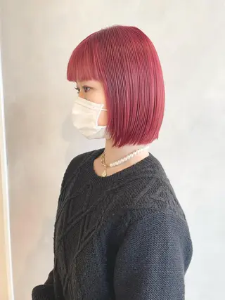 ショート カラー 🦋レイヤーカット ミドリカワ🦋のヘアスタイル